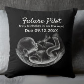 Future Pilot Pregnancy Announcement Funny Aviation クッション