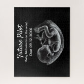 Future Pilot Pregnancy Announcement Funny Aviation ジグソーパズル (縦)