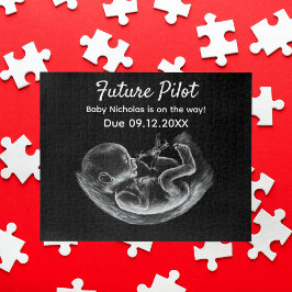 Future Pilot Pregnancy Announcement Funny Aviation ジグソーパズル