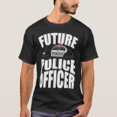 Future Police Officer Blue Line Tシャツ (正面)