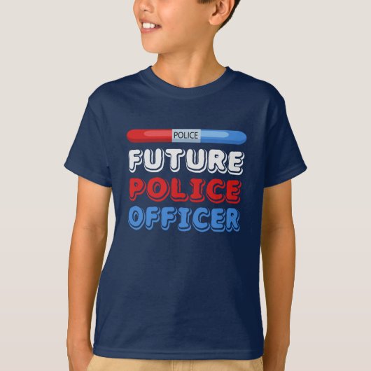 Future Police Officer Boy's Tシャツ (正面)