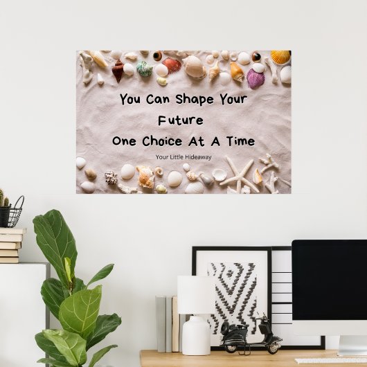 "Future" Positive Quotation "Wall art & Poster" ポスター (ホームオフィス)