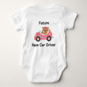 Future Race Car Driver (girl) ベビーボディスーツ (裏面)