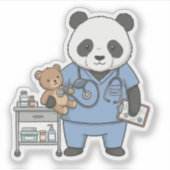 Future RN Panda: Adorable Medical Student  シール (正面)