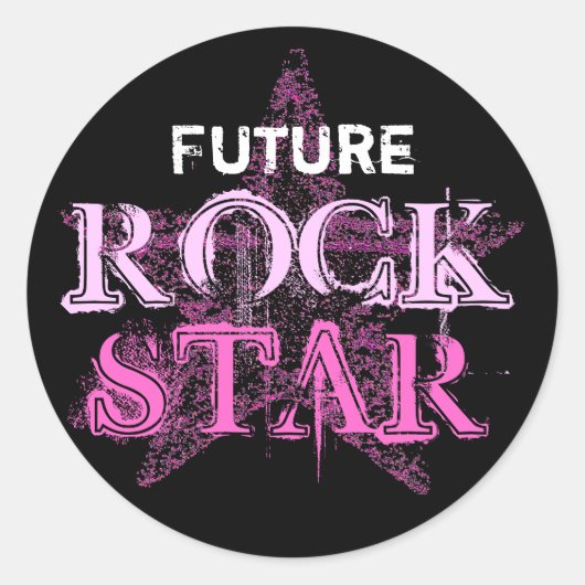 FUTURE ROCK STARスタンプ ラウンドシール (正面)