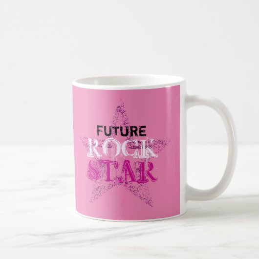 FUTURE ROCK STAR BABY GIRL mug コーヒーマグカップ (右)