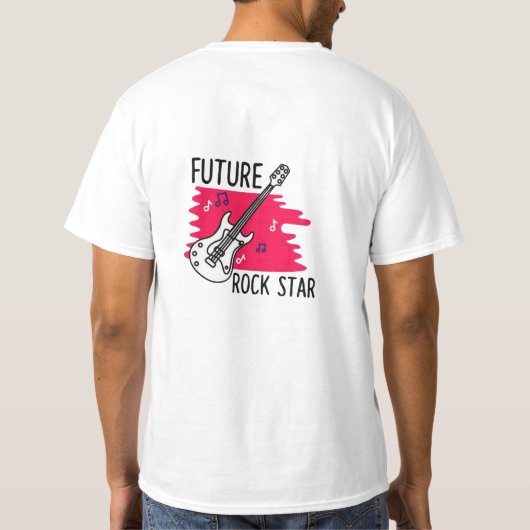 「Future Rock Star Graphic T-Shirtデザイン」 Tシャツ (裏面)