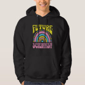 Future Scientist Bright Retro Rainbow Scientists T パーカ (正面)