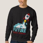 Future Scientist Science Rocket Ship Kids  Astrona スウェットシャツ (正面)