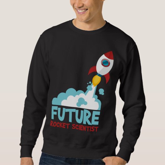 Future Scientist Science Rocket Ship Kids  Astrona スウェットシャツ (正面)