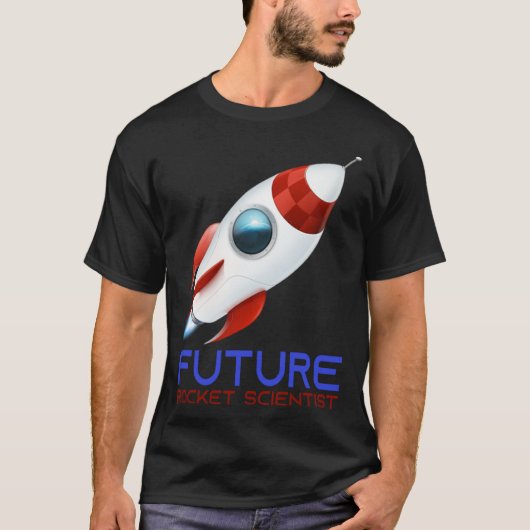 Future Scientist Science Rocket Ship Kids  Astrona Tシャツ (正面)