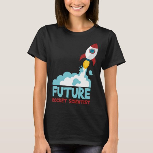 Future Scientist Science Rocket Ship Kids  Astrona Tシャツ (正面)