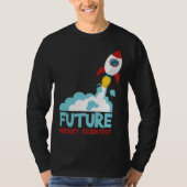 Future Scientist Science Rocket Ship Kids  Astrona Tシャツ (正面)