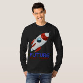 Future Scientist Science Rocket Ship Kids  Astrona Tシャツ (正面フル)