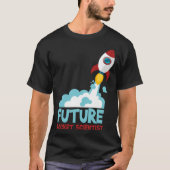 Future Scientist Science Rocket Ship Kids  Astrona Tシャツ (正面)