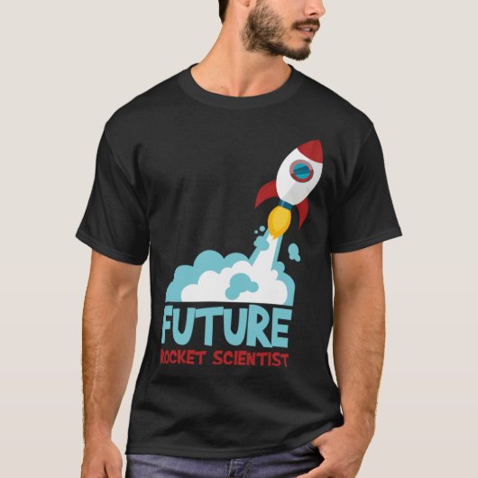 Future Scientist Science Rocket Ship Kids Astrona Tシャツ (正面)