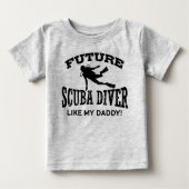 Future Scuba Diver Like My Daddy ベビーTシャツ (正面)