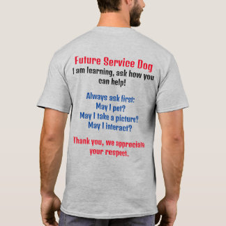 Future Service Dog – トレーニング中のService Dog Tシャツ