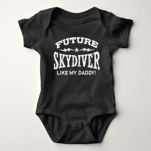Future Skydiver Like My Addy ベビーボディスーツ (正面)