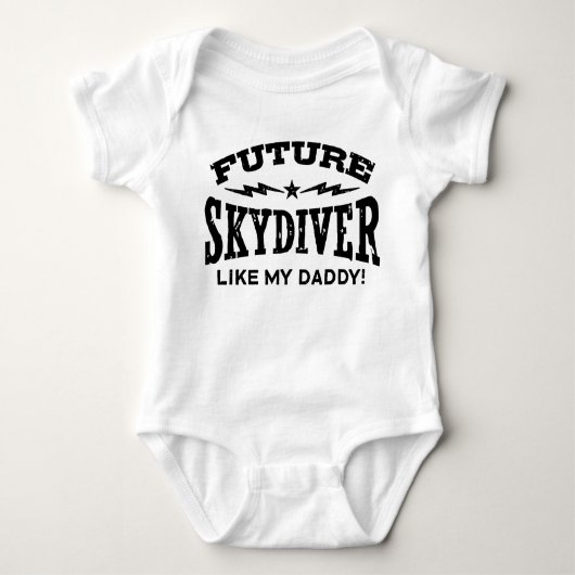 Future Skydiver Like My Addy ベビーボディスーツ (正面)