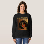 Future Social Worker Afro African Women Black Hist スウェットシャツ (正面フル)