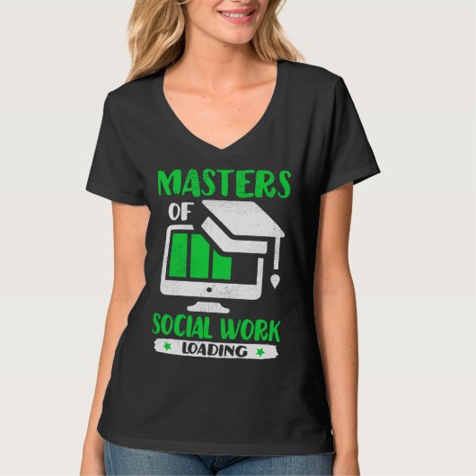 Future Social Worker Masters Of Social Work MSW Gr Tシャツ (正面)
