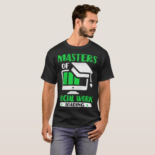 Future Social Worker Masters Of Social Work MSW Gr Tシャツ (正面フル)