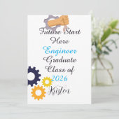 Future starts now.Personalized engineer graduation カード (スタンド正面)