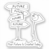 Future Starts Today – ステッやる気を起こさせるカー シール (正面)