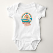 Future Surfer Baby Bodysuit Retro Beach Romper ベビーボディスーツ (正面)