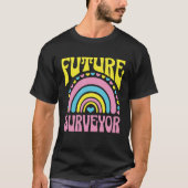 Future Surveyor Bright Retro Rainbow Surveyors Tra Tシャツ (正面)