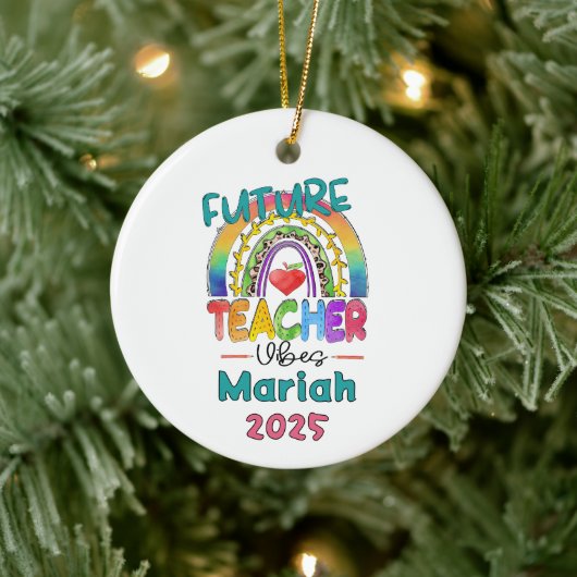 Future Teacher Christmas Ornament セラミックオーナメント (ツリー)
