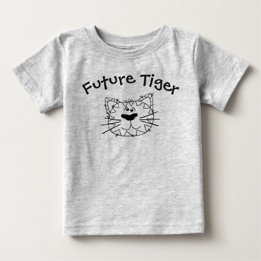 Future Tiger長袖（サイズを選択） ベビーTシャツ (正面)