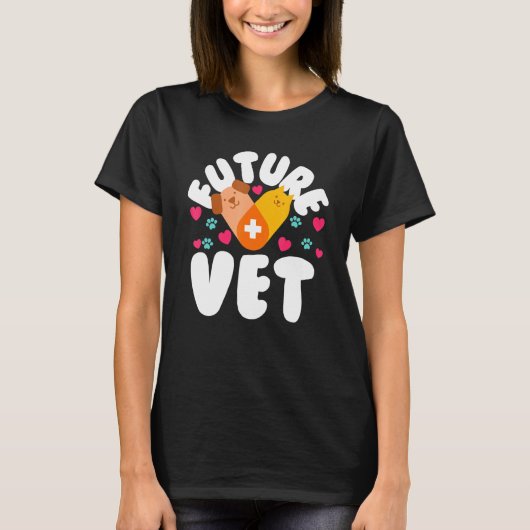 Future Vet Veterialian Tech Assistant獣医 Tシャツ (正面)
