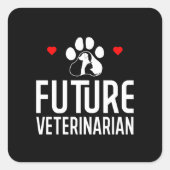 Future Veterinarian スクエアシール (正面)