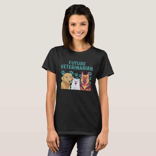 Future Veterinarian Boy Girl Veterinary Assistant  Tシャツ (正面フル)