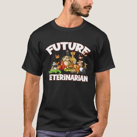 Future Veterinarian Cute Zoo Animal Tシャツ (正面)