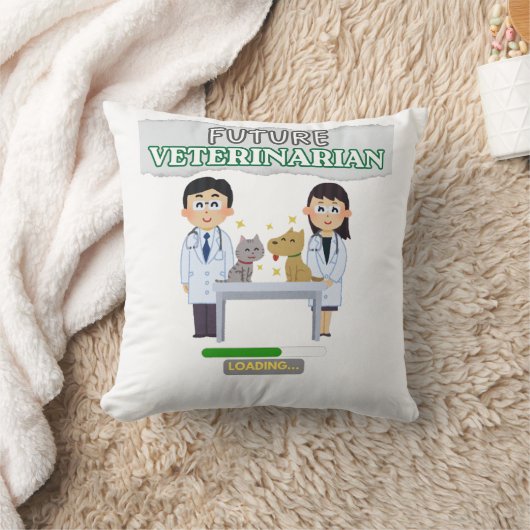 Future Veterinarian Loading – Vet Student Design クッション (ブランケット)