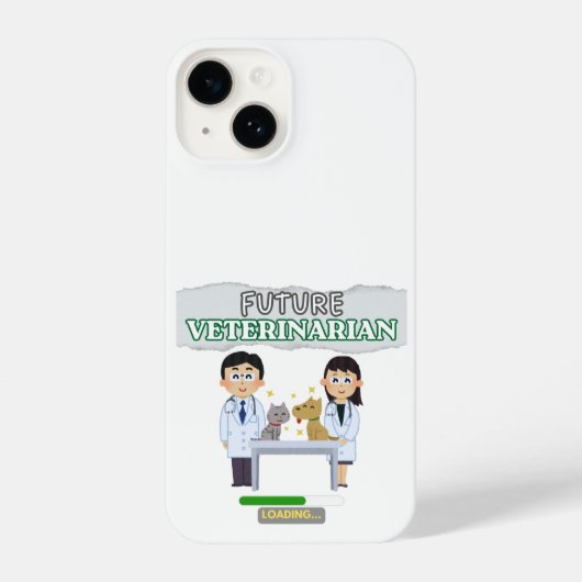Future Veterinarian Loading – Vet Student Design iPhoneケース (裏面)