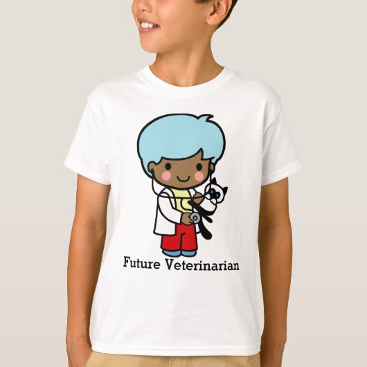 Future Veterinarian with Kitty Cat Tシャツ (正面)