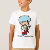 Future Veterinarian with Kitty Cat Tシャツ (正面)