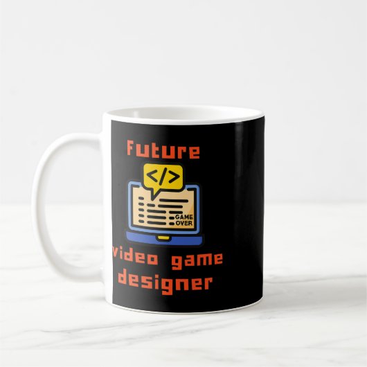 Future Video Game Designer Programmer Coder コーヒーマグカップ (左)