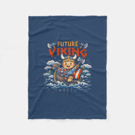 Future Viking Funny Norwegian Fleece Blanket フリースブランケット