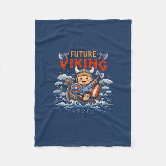 Future Viking Funny Norwegian Fleece Blanket フリースブランケット (正面)