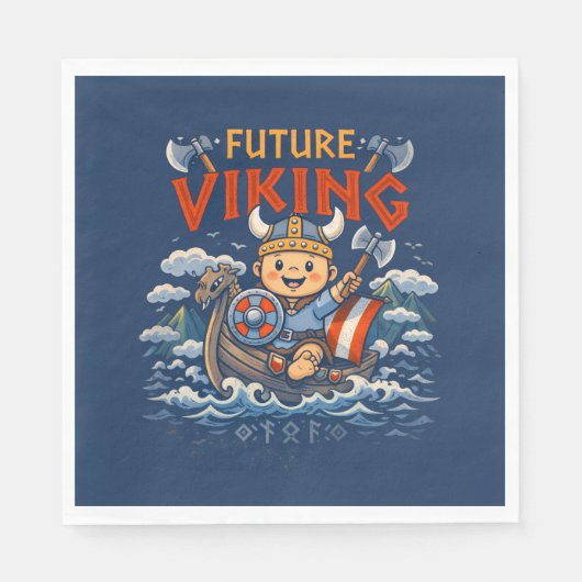 Future Viking Funny Norwegian Napkins スタンダードランチョンナプキン (正面)