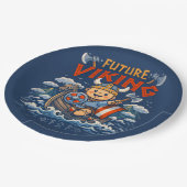 Future Viking Funny Norwegian Paper Plates ペーパープレート (アングル)