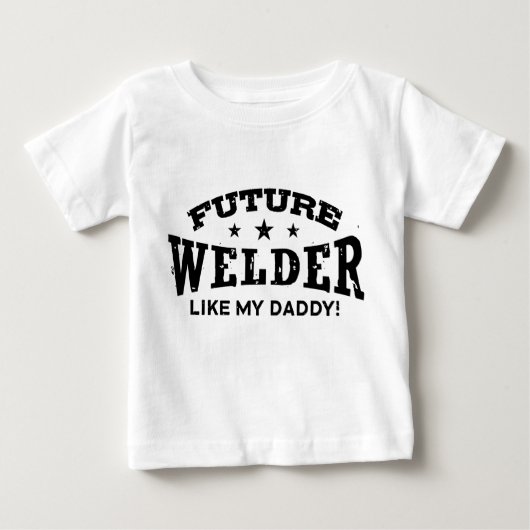 Future Welder Like My Daddy ベビーTシャツ (正面)