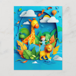 Future Wildlife Explorer Dream for Kids シーズンポストカード