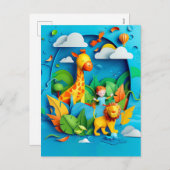 Future Wildlife Explorer Dream for Kids シーズンポストカード (正面/裏面)