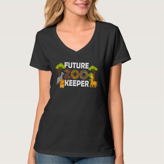 Future Zoo Keeper Safari Trip Zoo Keeper Adventure Tシャツ (正面)